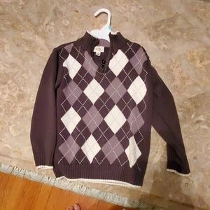 Holiday argyle sweater